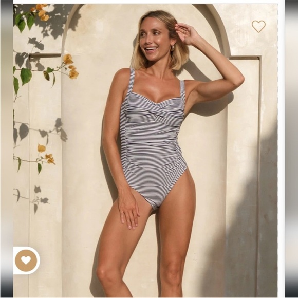 NipTuck Resortwear Striped One-Piece Swimsuit - Picture 1 of 11